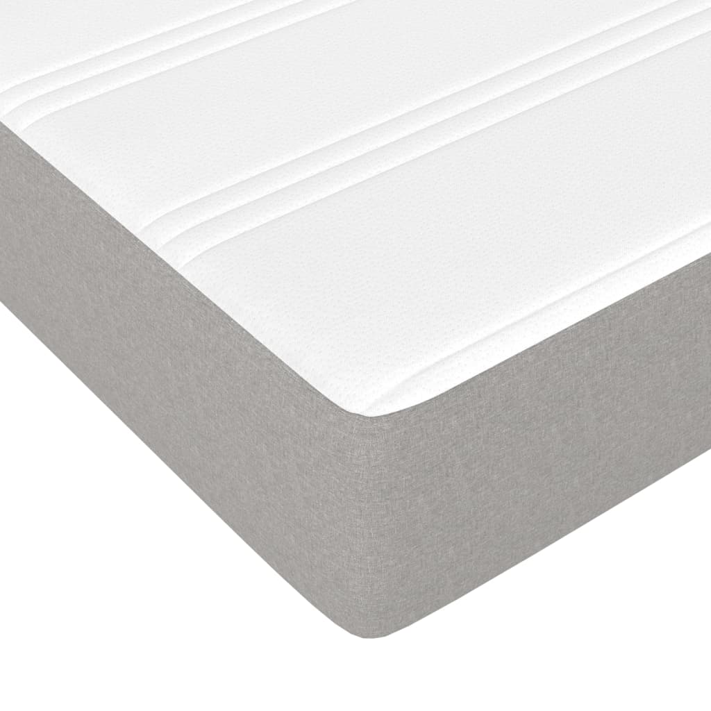 Boxspring met matras stof lichtgrijs 180x200 cm Bedden & bedframes | Creëer jouw Trendy Thuis | Gratis bezorgd & Retour | Trendy.nl