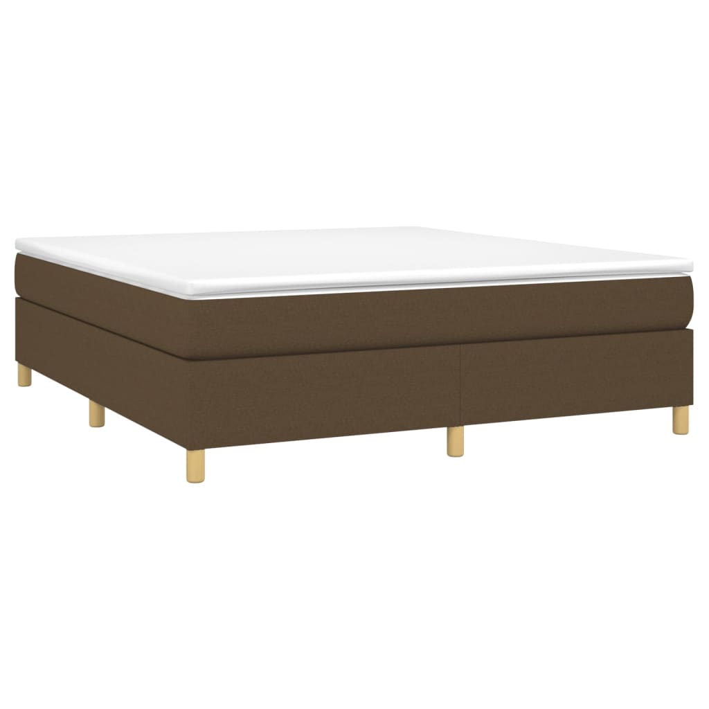 Boxspring met matras stof donkerbruin 180x200 cm Bedden & bedframes | Creëer jouw Trendy Thuis | Gratis bezorgd & Retour | Trendy.nl