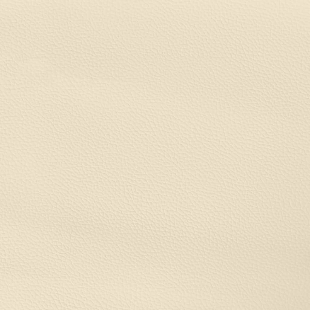 Boxspring met matras kunstleer crèmekleurig 140x200 cm Bedden & bedframes | Creëer jouw Trendy Thuis | Gratis bezorgd & Retour | Trendy.nl