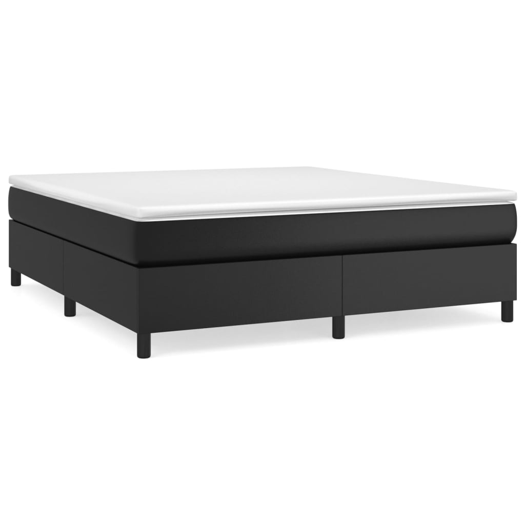 Boxspring met matras kunstleer zwart 180x200 cm Bedden & bedframes | Creëer jouw Trendy Thuis | Gratis bezorgd & Retour | Trendy.nl