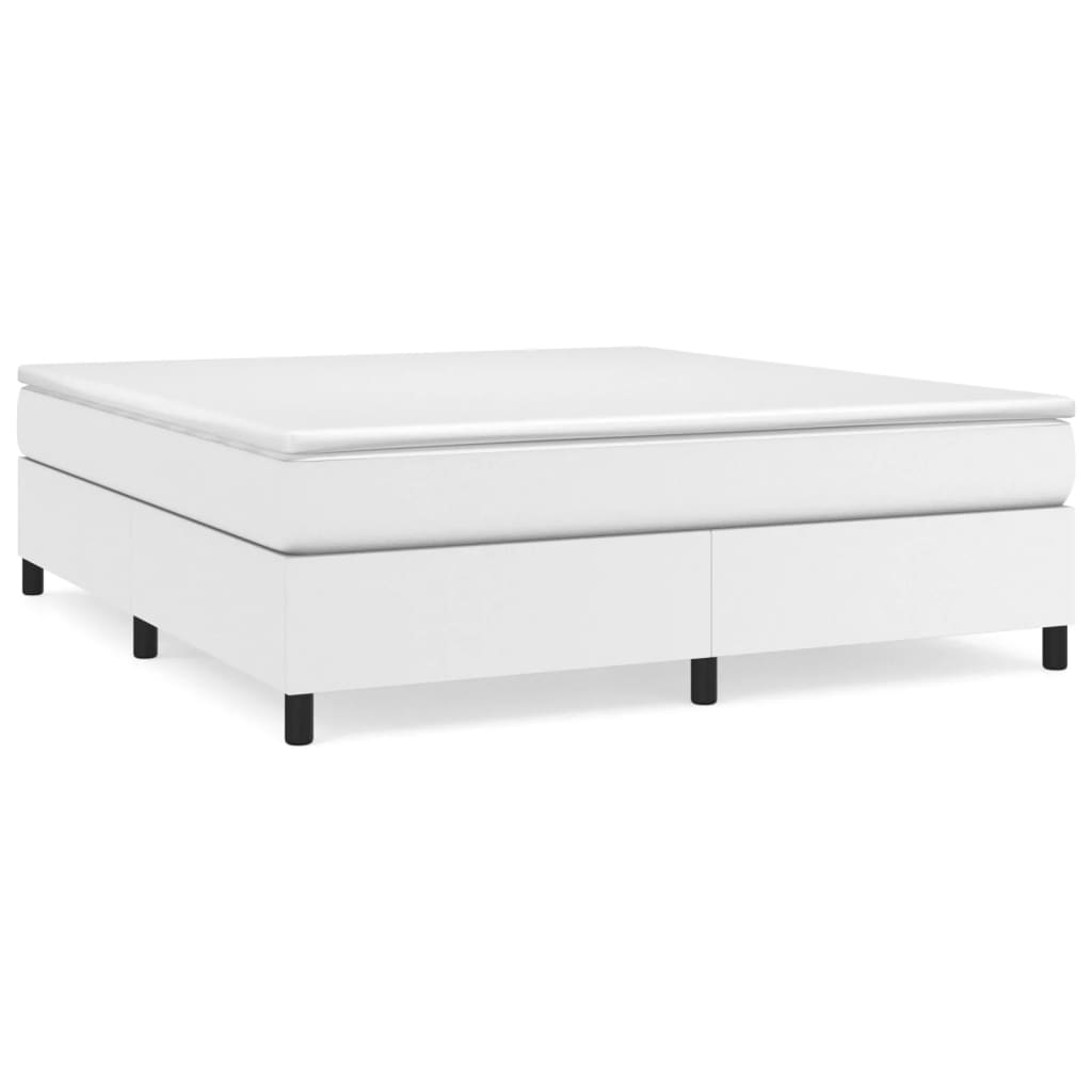 Boxspring met matras kunstleer wit 180x200 cm Bedden & bedframes | Creëer jouw Trendy Thuis | Gratis bezorgd & Retour | Trendy.nl