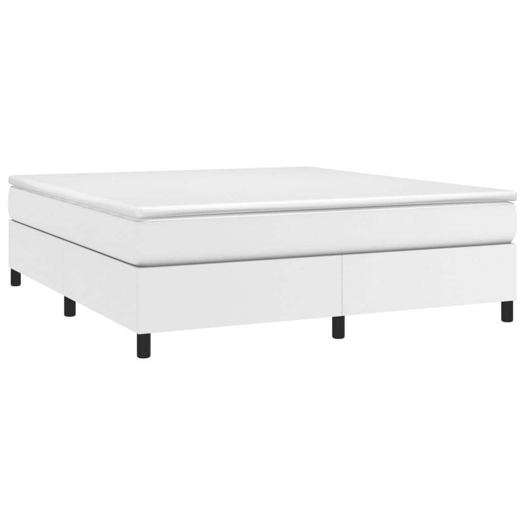 Boxspring met matras kunstleer wit 180x200 cm Bedden & bedframes | Creëer jouw Trendy Thuis | Gratis bezorgd & Retour | Trendy.nl