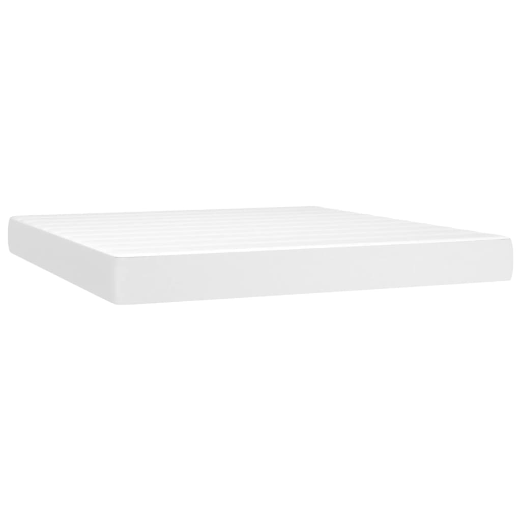 Boxspring met matras kunstleer wit 180x200 cm Bedden & bedframes | Creëer jouw Trendy Thuis | Gratis bezorgd & Retour | Trendy.nl