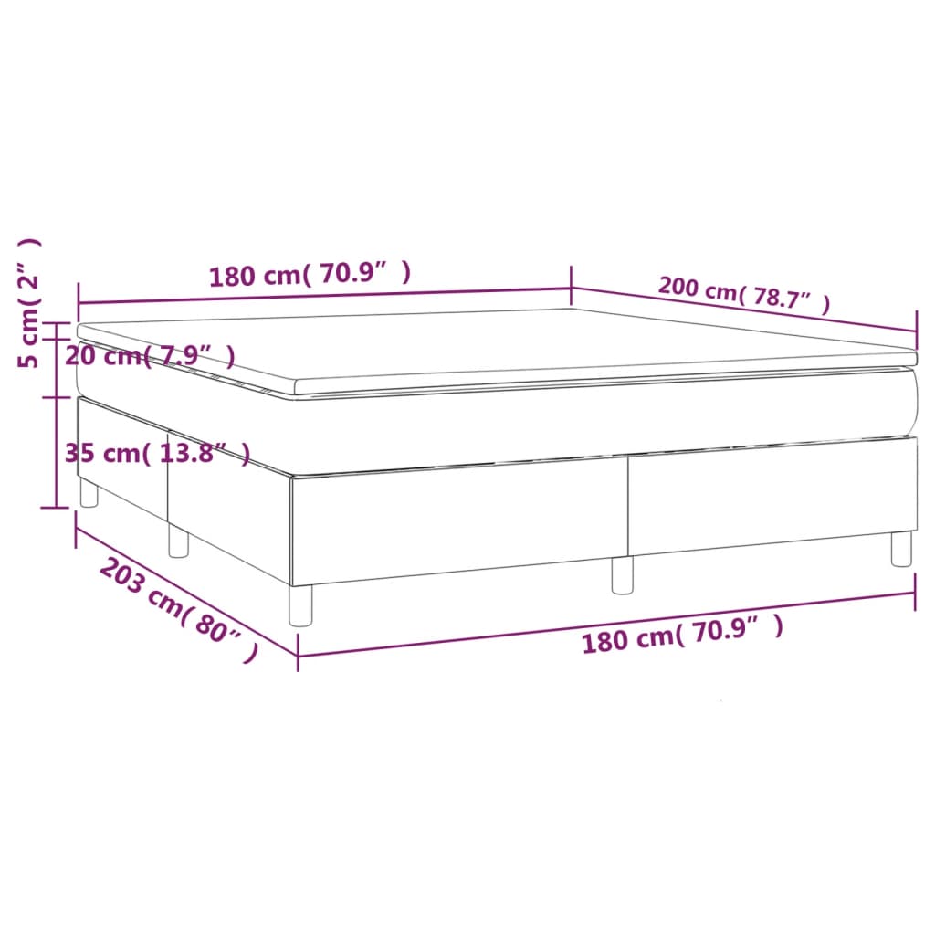 Boxspring met matras kunstleer wit 180x200 cm Bedden & bedframes | Creëer jouw Trendy Thuis | Gratis bezorgd & Retour | Trendy.nl