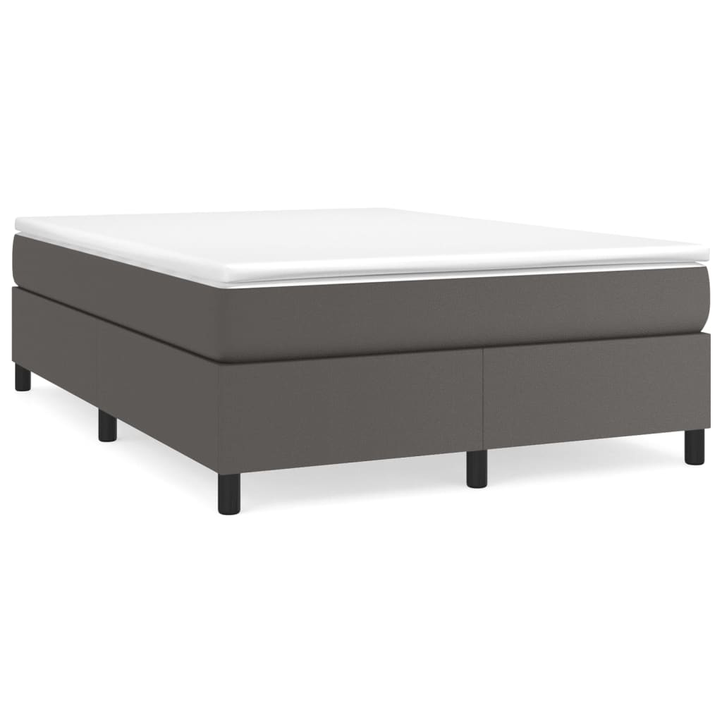 Boxspring met matras kunstleer grijs 180x200 cm Bedden & bedframes | Creëer jouw Trendy Thuis | Gratis bezorgd & Retour | Trendy.nl