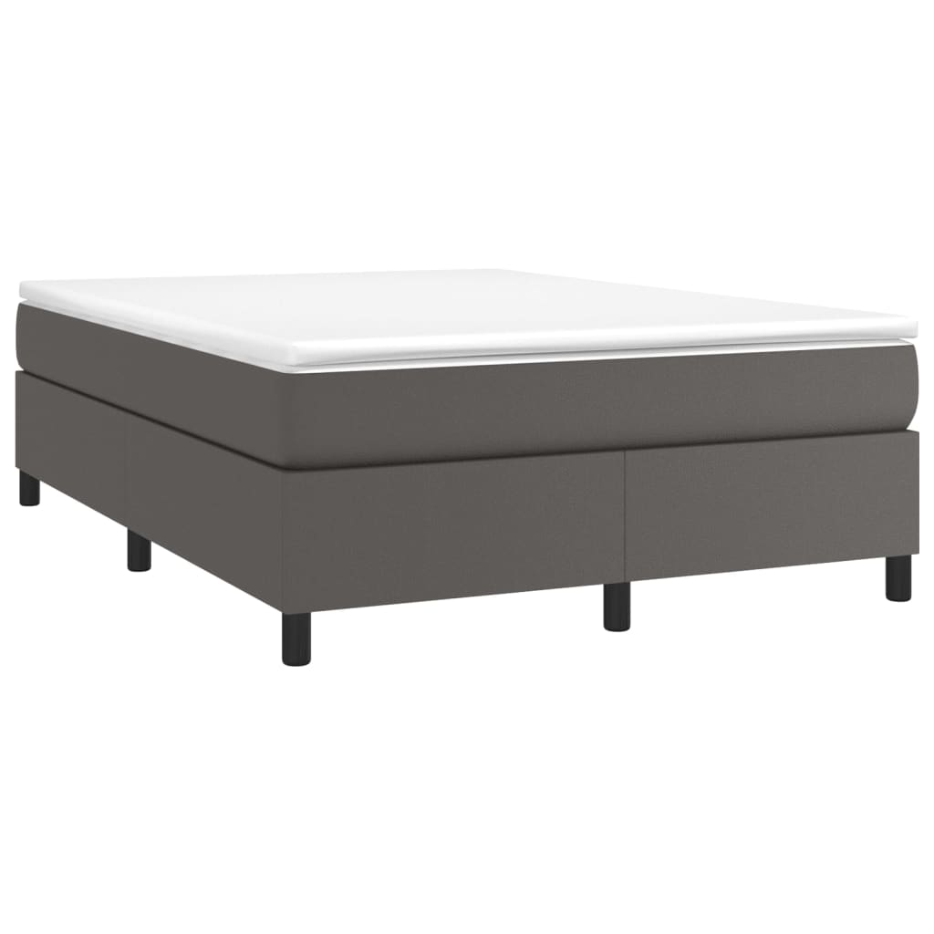 Boxspring met matras kunstleer grijs 180x200 cm Bedden & bedframes | Creëer jouw Trendy Thuis | Gratis bezorgd & Retour | Trendy.nl