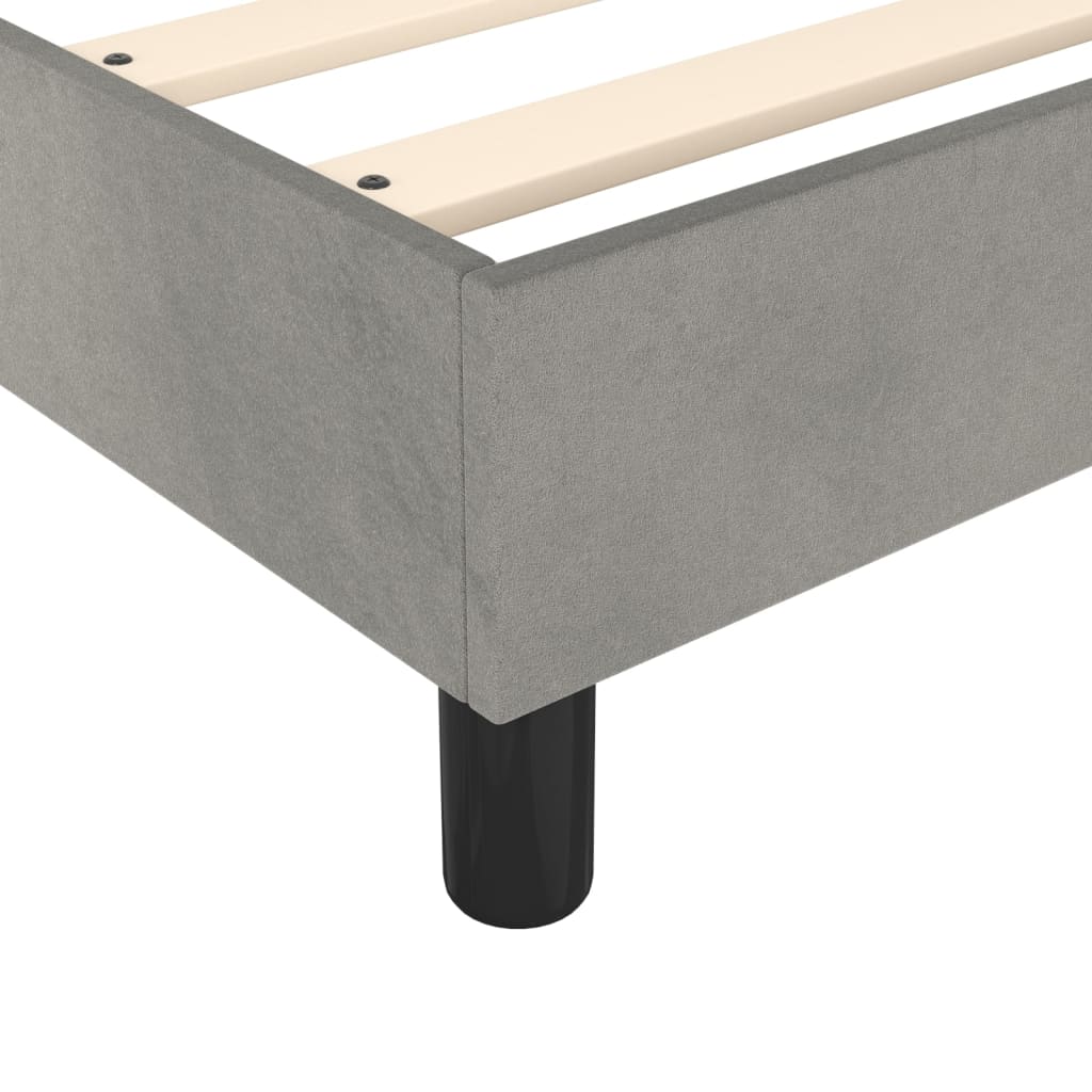 Boxspring met matras fluweel lichtgrijs 180x200 cm Bedden & bedframes | Creëer jouw Trendy Thuis | Gratis bezorgd & Retour | Trendy.nl