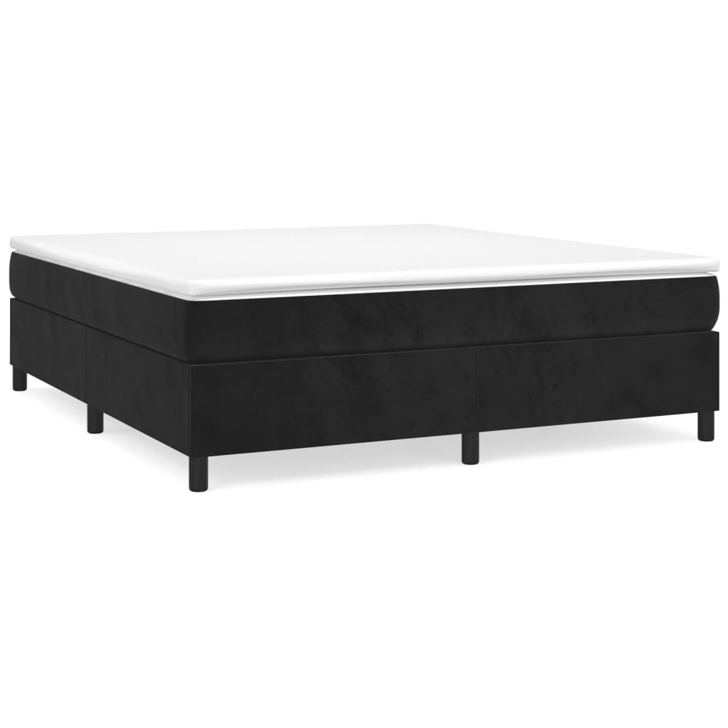 Boxspring met matras fluweel zwart 180x200 cm Bedden & bedframes | Creëer jouw Trendy Thuis | Gratis bezorgd & Retour | Trendy.nl