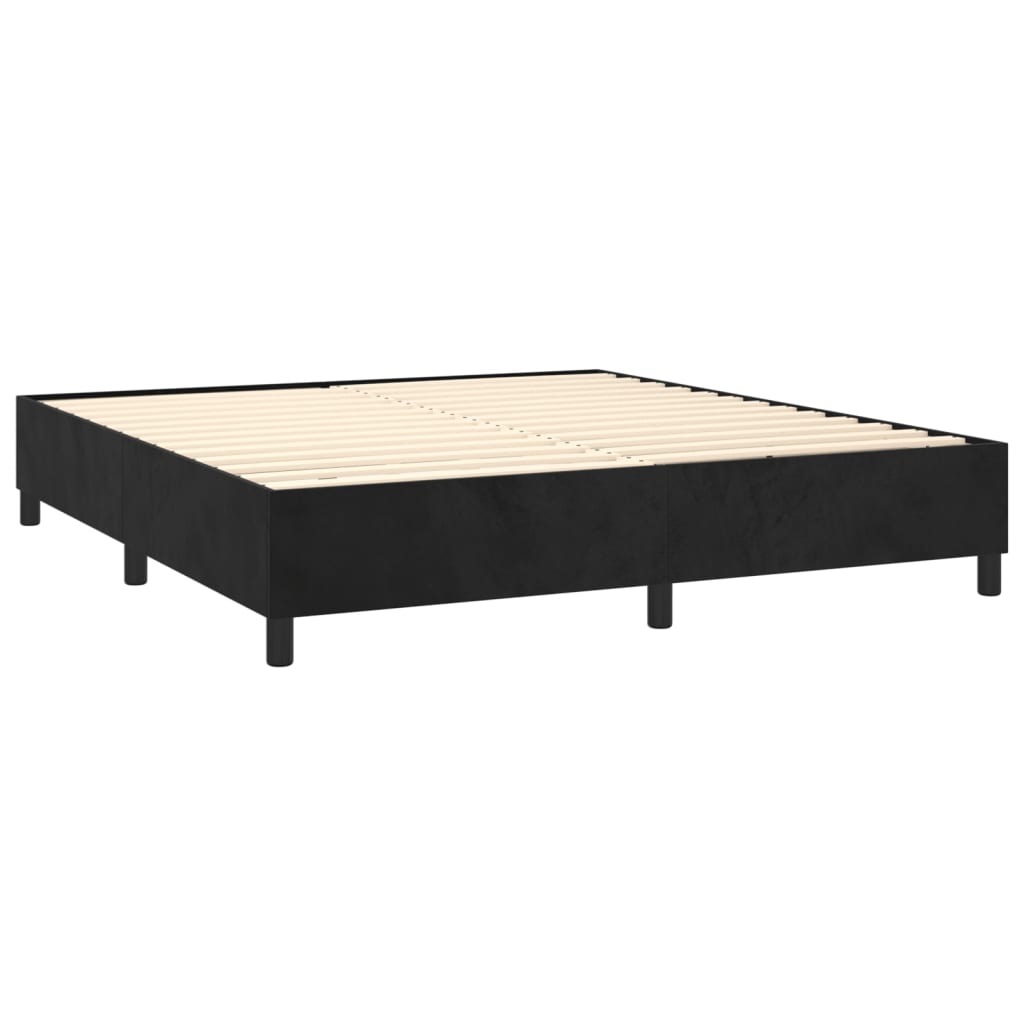 Boxspring met matras fluweel zwart 180x200 cm Bedden & bedframes | Creëer jouw Trendy Thuis | Gratis bezorgd & Retour | Trendy.nl