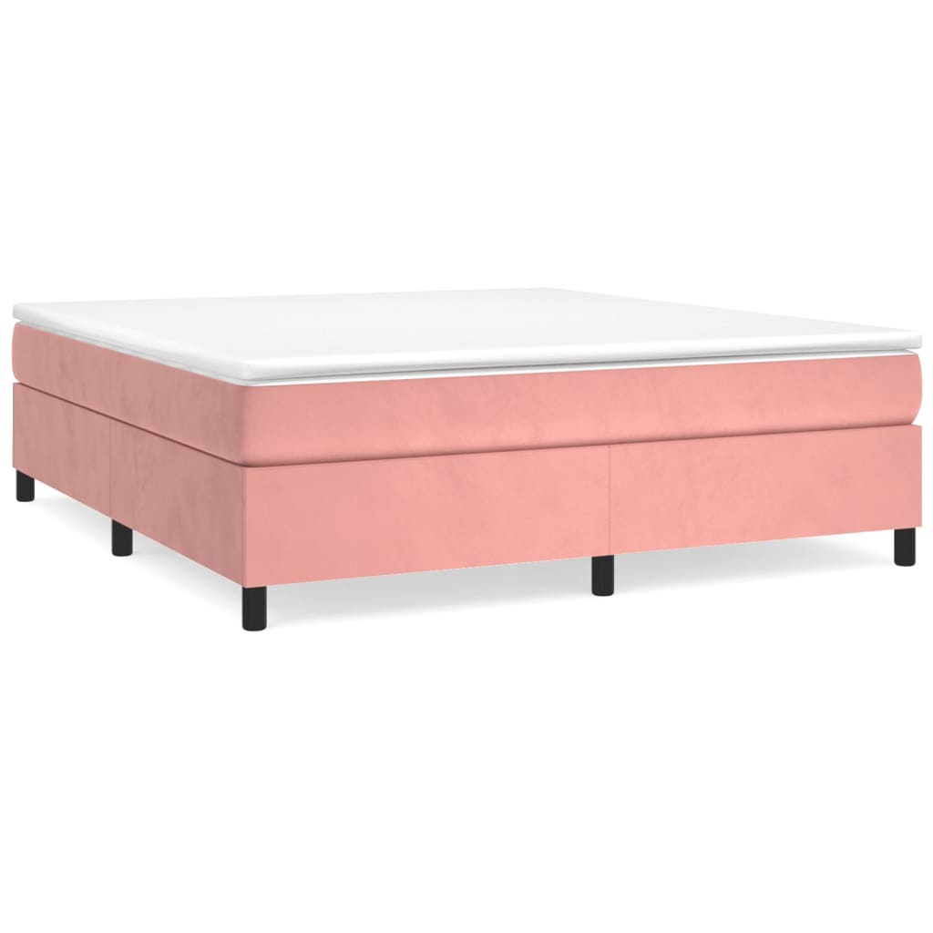 Boxspring met matras fluweel roze 180x200 cm Bedden & bedframes | Creëer jouw Trendy Thuis | Gratis bezorgd & Retour | Trendy.nl