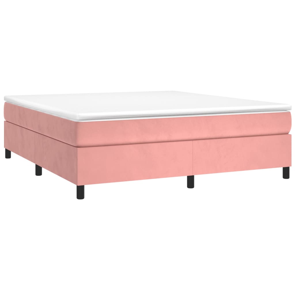 Boxspring met matras fluweel roze 180x200 cm Bedden & bedframes | Creëer jouw Trendy Thuis | Gratis bezorgd & Retour | Trendy.nl