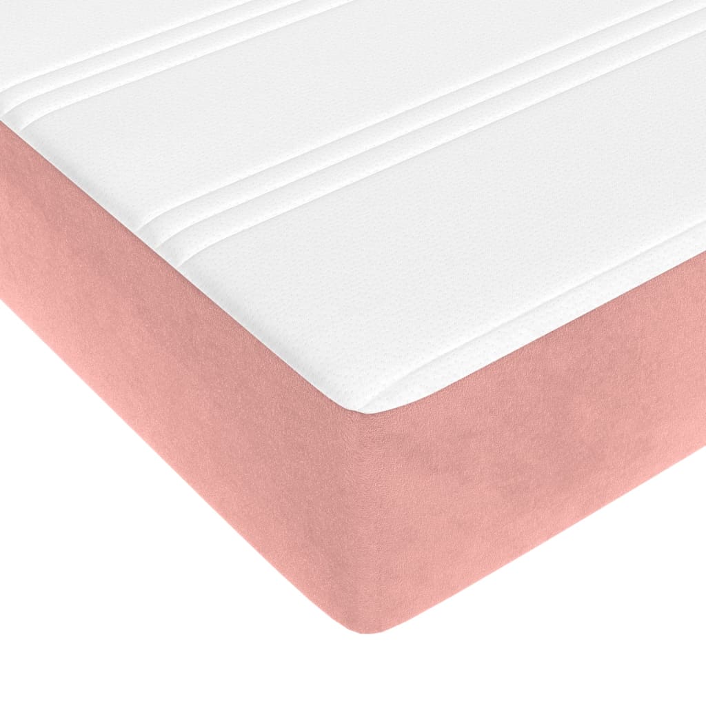 Boxspring met matras fluweel roze 180x200 cm Bedden & bedframes | Creëer jouw Trendy Thuis | Gratis bezorgd & Retour | Trendy.nl