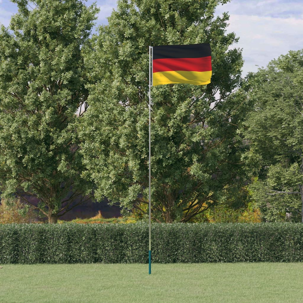 Vlag met vlaggenmast Duitsland 5,55 m aluminium