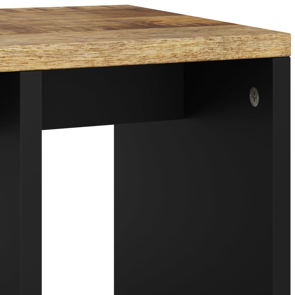 Bijzettafel 40x31x46 cm massief mangohout en bewerkt hout Nachtkastjes | Creëer jouw Trendy Thuis | Gratis bezorgd & Retour | Trendy.nl