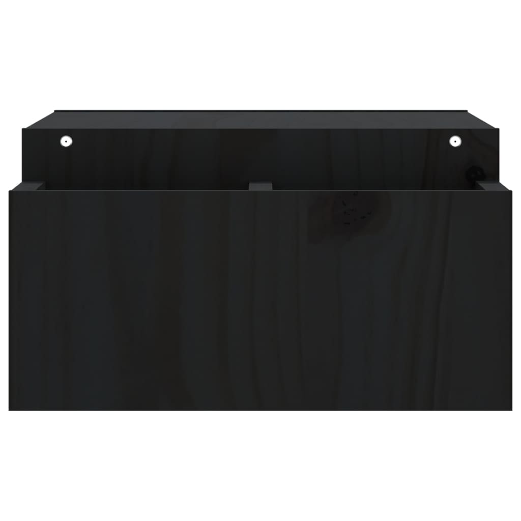 Monitorstandaard 70x27,5x15 cm massief grenenhout zwart Computerverhogers en -standaards | Creëer jouw Trendy Thuis | Gratis bezorgd & Retour | Trendy.nl