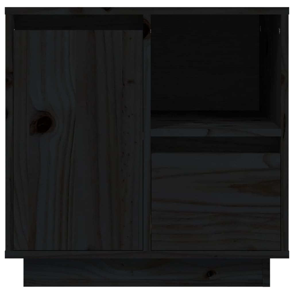 Nachtkastje 50x34x50 cm massief grenenhout zwart Nachtkastjes | Creëer jouw Trendy Thuis | Gratis bezorgd & Retour | Trendy.nl