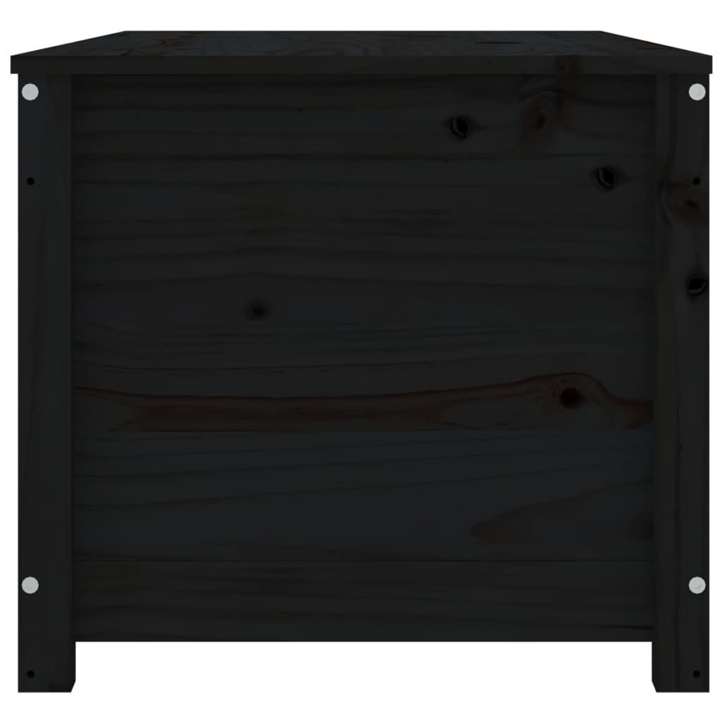 Opbergbox zwart 110x50x45,5 cm massief grenenhout