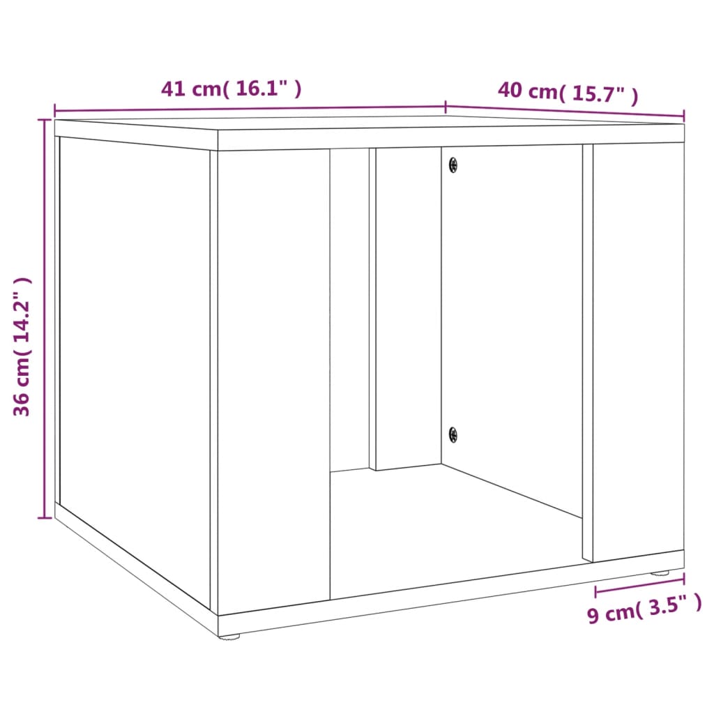 Nachtkastje 41x40x36 cm bewerkt hout sonoma eikenkleurig Nachtkastjes | Creëer jouw Trendy Thuis | Gratis bezorgd & Retour | Trendy.nl