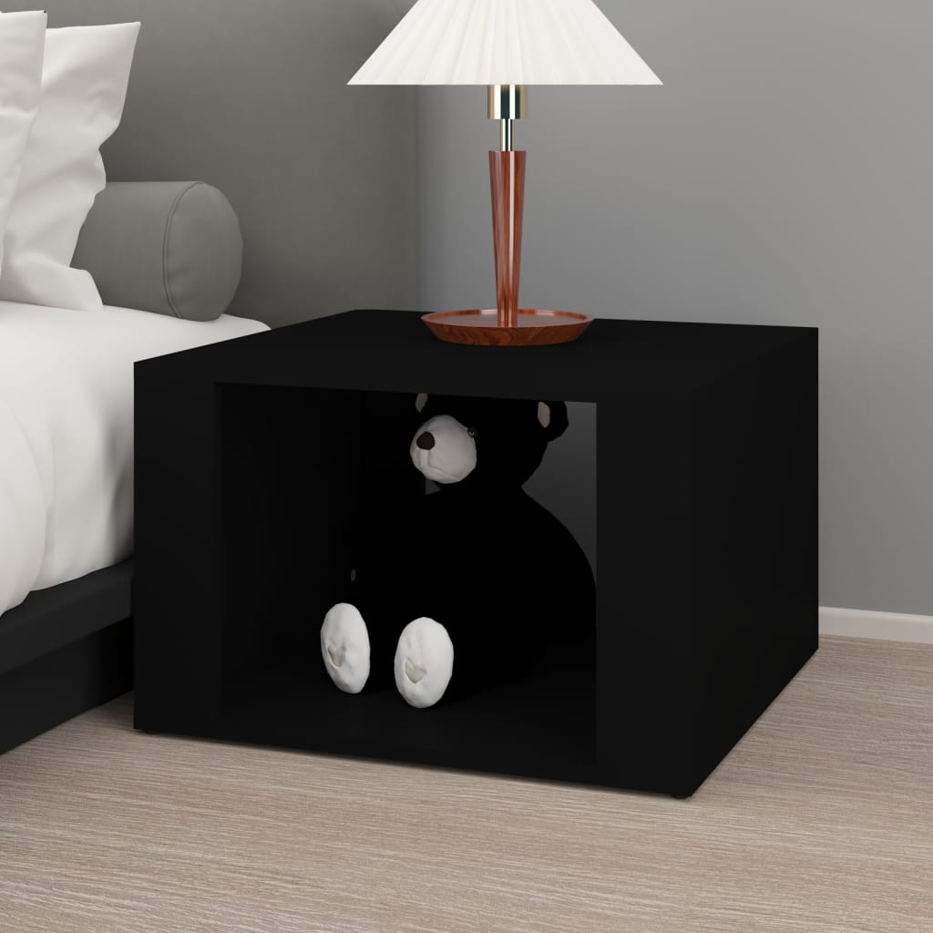 Nachtkastje 57x55x36 cm bewerkt hout zwart Nachtkastjes | Creëer jouw Trendy Thuis | Gratis bezorgd & Retour | Trendy.nl