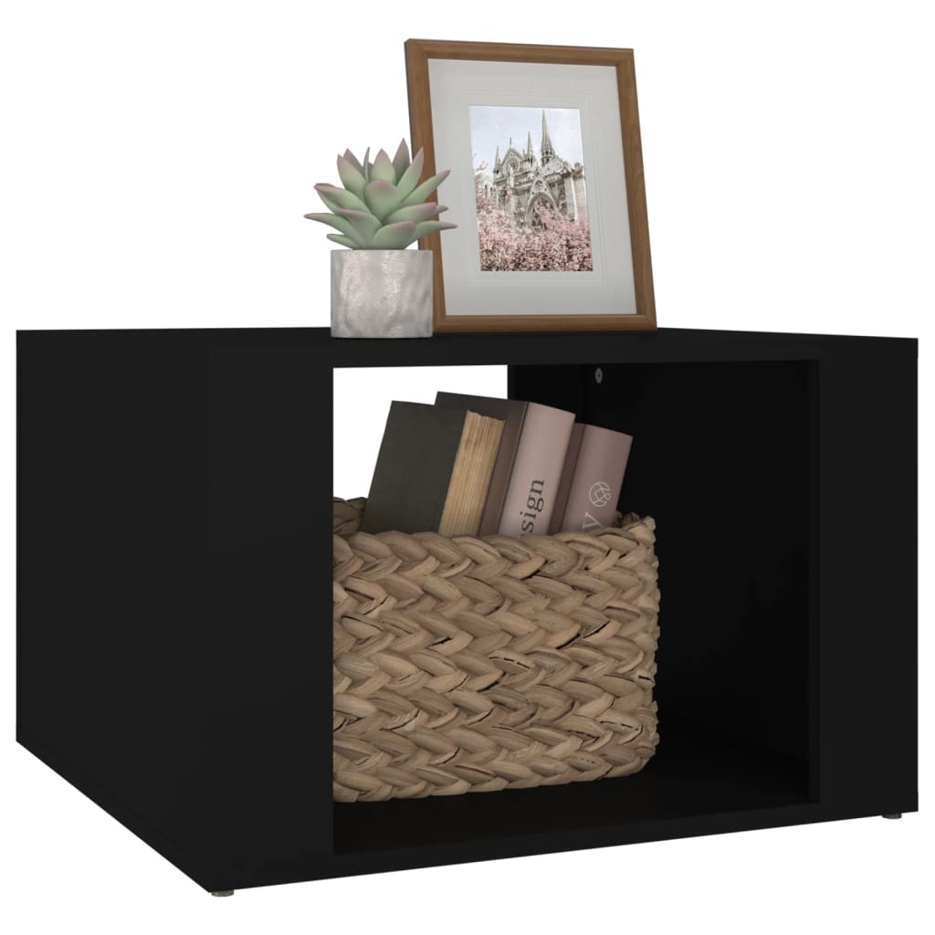 Nachtkastje 57x55x36 cm bewerkt hout zwart Nachtkastjes | Creëer jouw Trendy Thuis | Gratis bezorgd & Retour | Trendy.nl