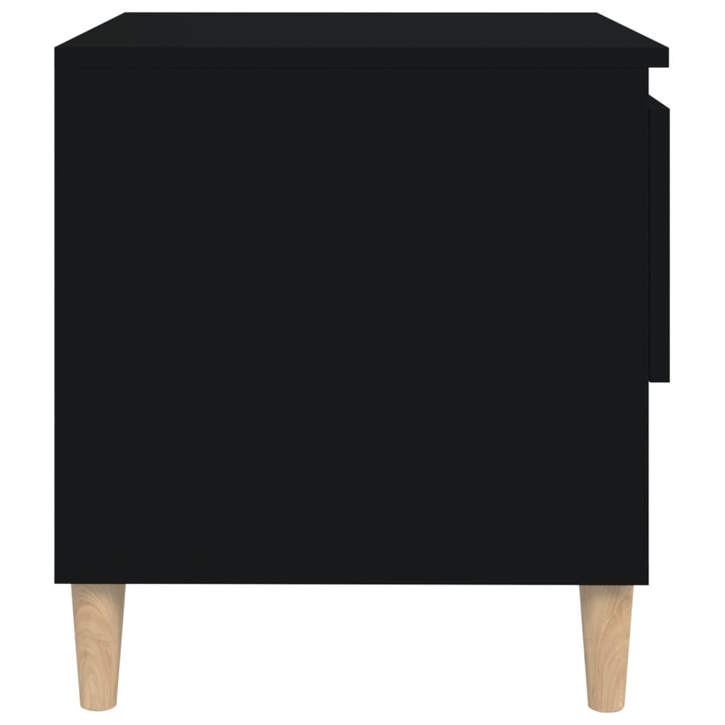 Nachtkastje 50x46x50 cm bewerkt hout zwart Nachtkastjes | Creëer jouw Trendy Thuis | Gratis bezorgd & Retour | Trendy.nl