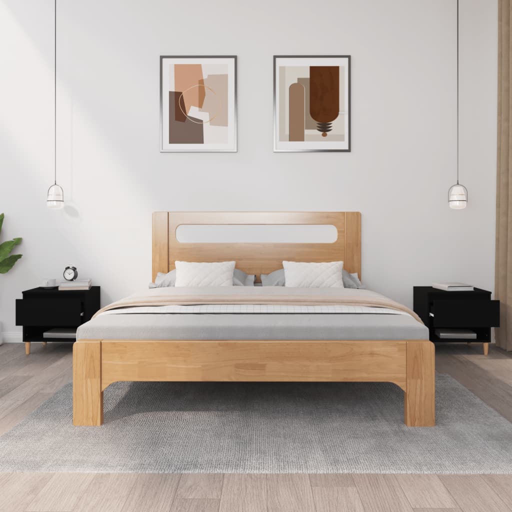 Nachtkastjes 2 st 50x46x50 cm bewerkt hout zwart Nachtkastjes | Creëer jouw Trendy Thuis | Gratis bezorgd & Retour | Trendy.nl