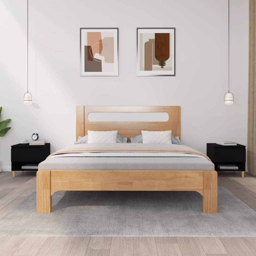 Nachtkastjes 2 st 50x46x50 cm bewerkt hout zwart Nachtkastjes | Creëer jouw Trendy Thuis | Gratis bezorgd & Retour | Trendy.nl