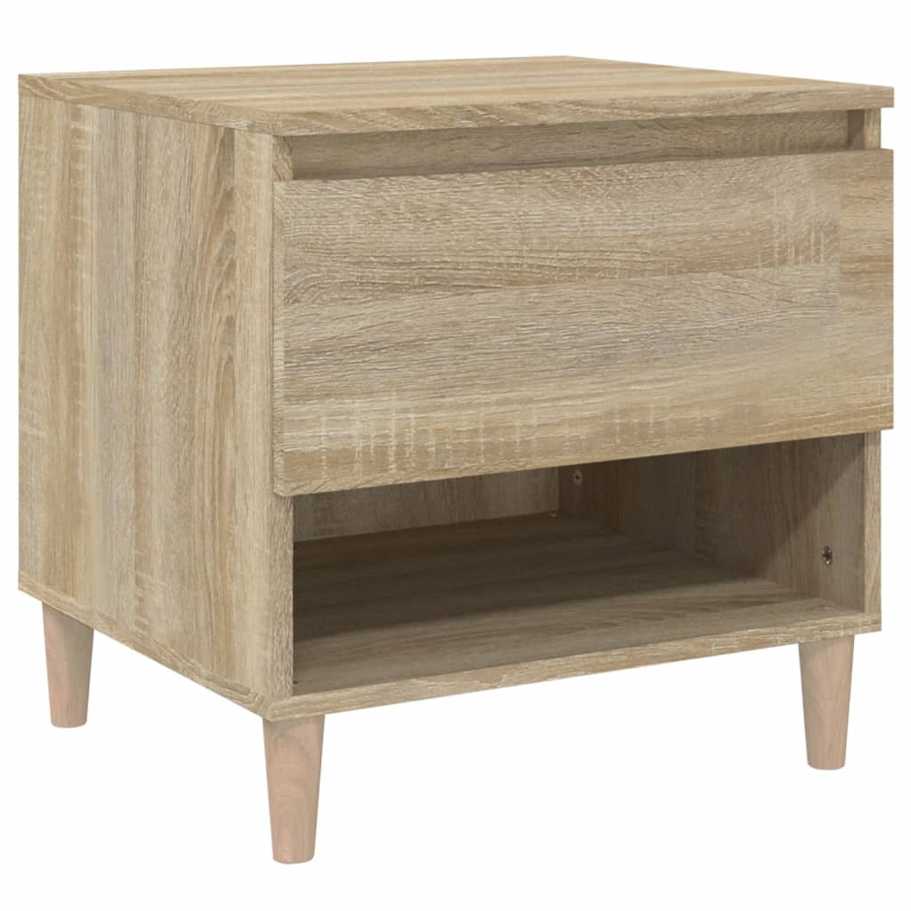 Nachtkastje 50x46x50 cm bewerkt hout sonoma eikenkleurig Nachtkastjes | Creëer jouw Trendy Thuis | Gratis bezorgd & Retour | Trendy.nl