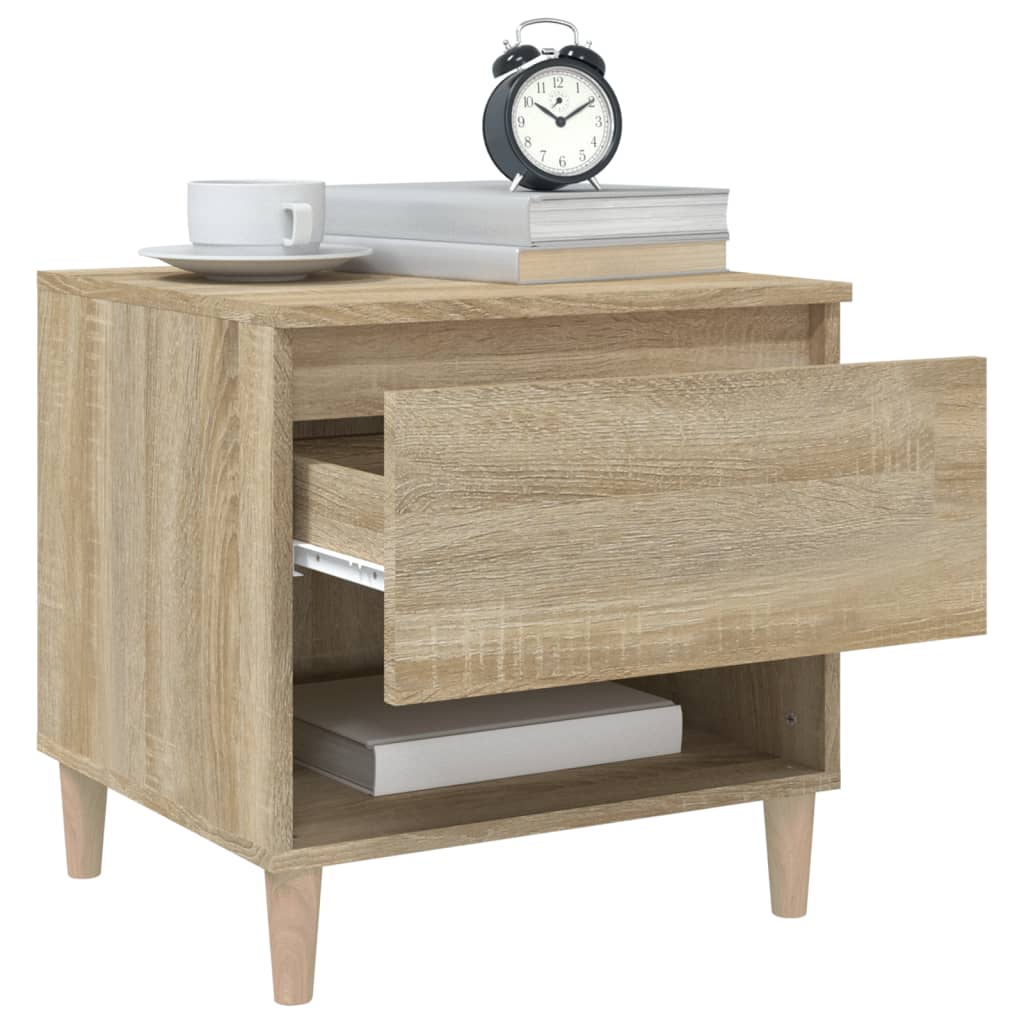 Nachtkastjes 2 st 50x46x50 cm bewerkt hout sonoma eikenkleurig Nachtkastjes | Creëer jouw Trendy Thuis | Gratis bezorgd & Retour | Trendy.nl