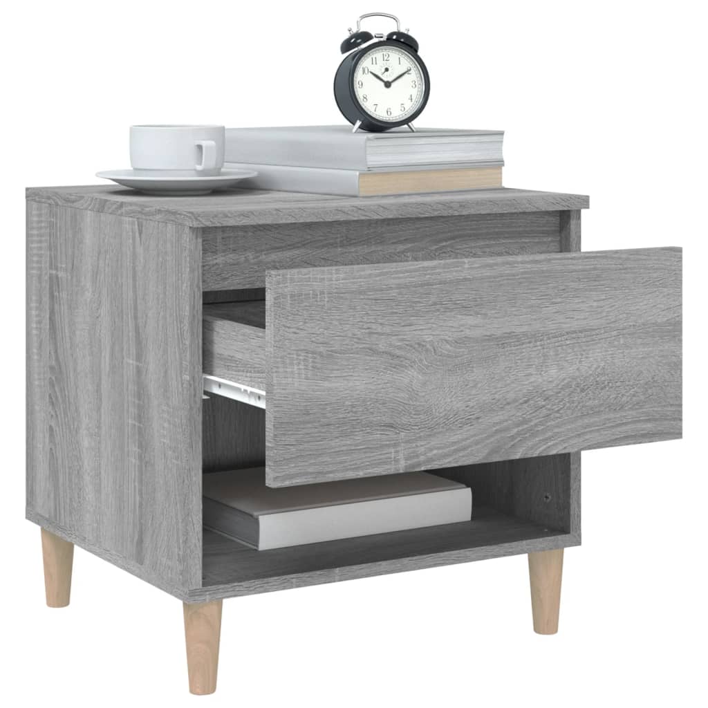 Nachtkastje 50x46x50 cm bewerkt hout grijs sonoma eikenkleur Nachtkastjes | Creëer jouw Trendy Thuis | Gratis bezorgd & Retour | Trendy.nl