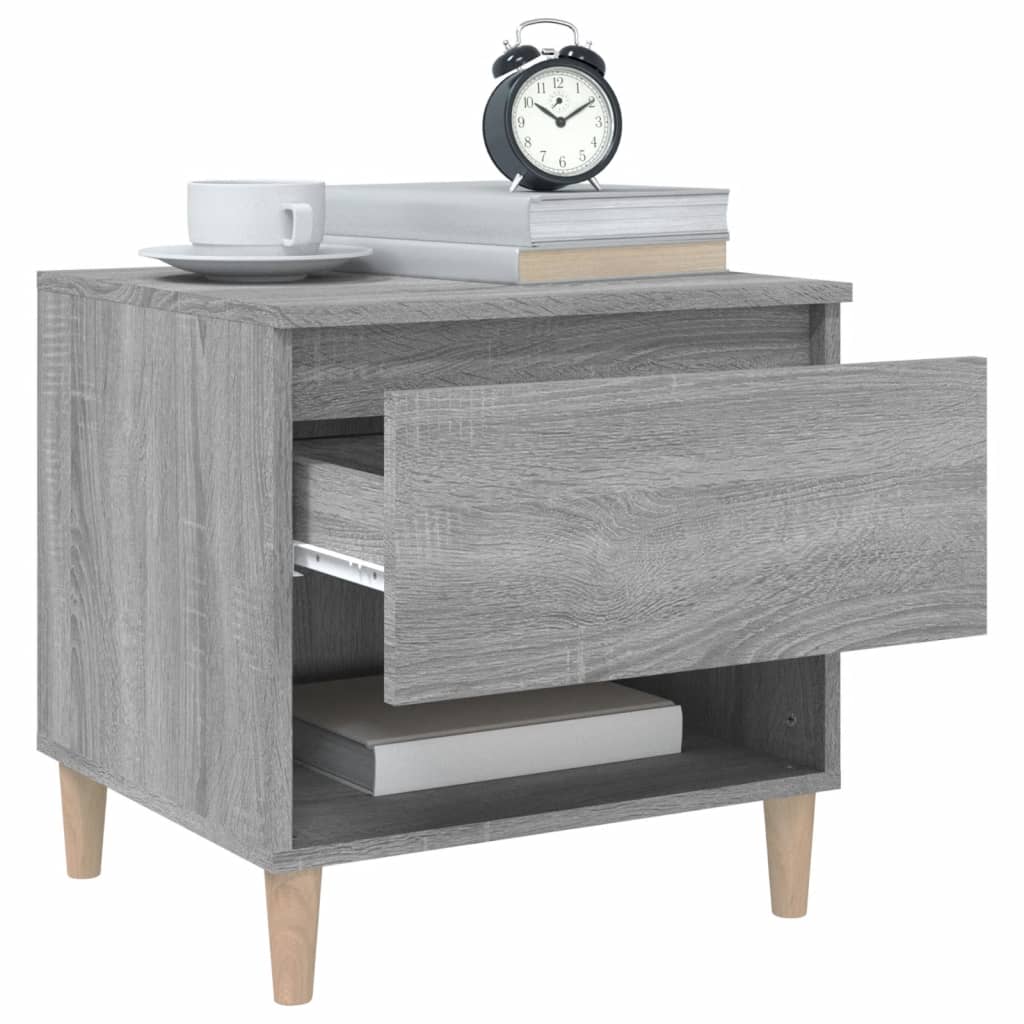 Nachtkastjes 2 st 50x46x50 cm bewerkt hout grijs sonoma eiken Nachtkastjes | Creëer jouw Trendy Thuis | Gratis bezorgd & Retour | Trendy.nl