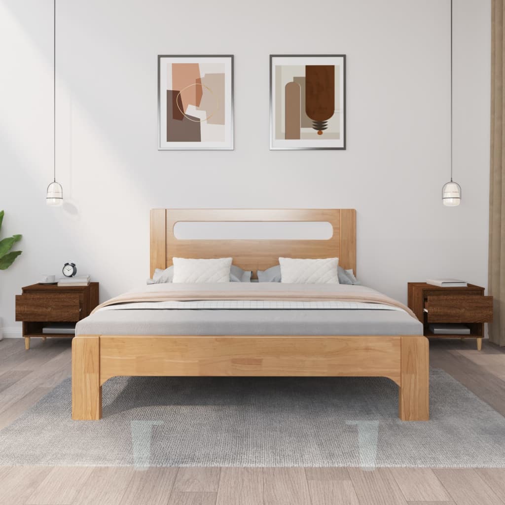 Nachtkastjes 2 st 50x46x50 cm bewerkt hout bruineikenkleurig Nachtkastjes | Creëer jouw Trendy Thuis | Gratis bezorgd & Retour | Trendy.nl