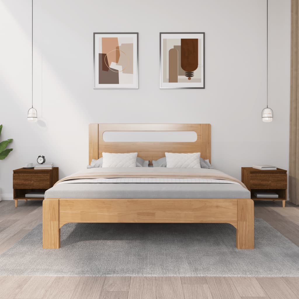 Nachtkastjes 2 st 50x46x50 cm bewerkt hout bruineikenkleurig Nachtkastjes | Creëer jouw Trendy Thuis | Gratis bezorgd & Retour | Trendy.nl