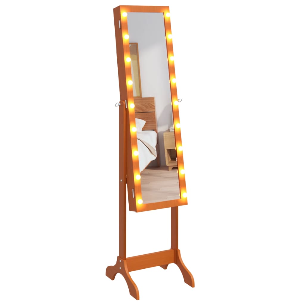 Spiegel vrijstaand met LED's 34x37x146 cm Spiegels | Creëer jouw Trendy Thuis | Gratis bezorgd & Retour | Trendy.nl