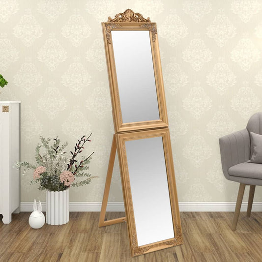 Spiegel vrijstaand 45x180 cm goudkleurig Spiegels | Creëer jouw Trendy Thuis | Gratis bezorgd & Retour | Trendy.nl