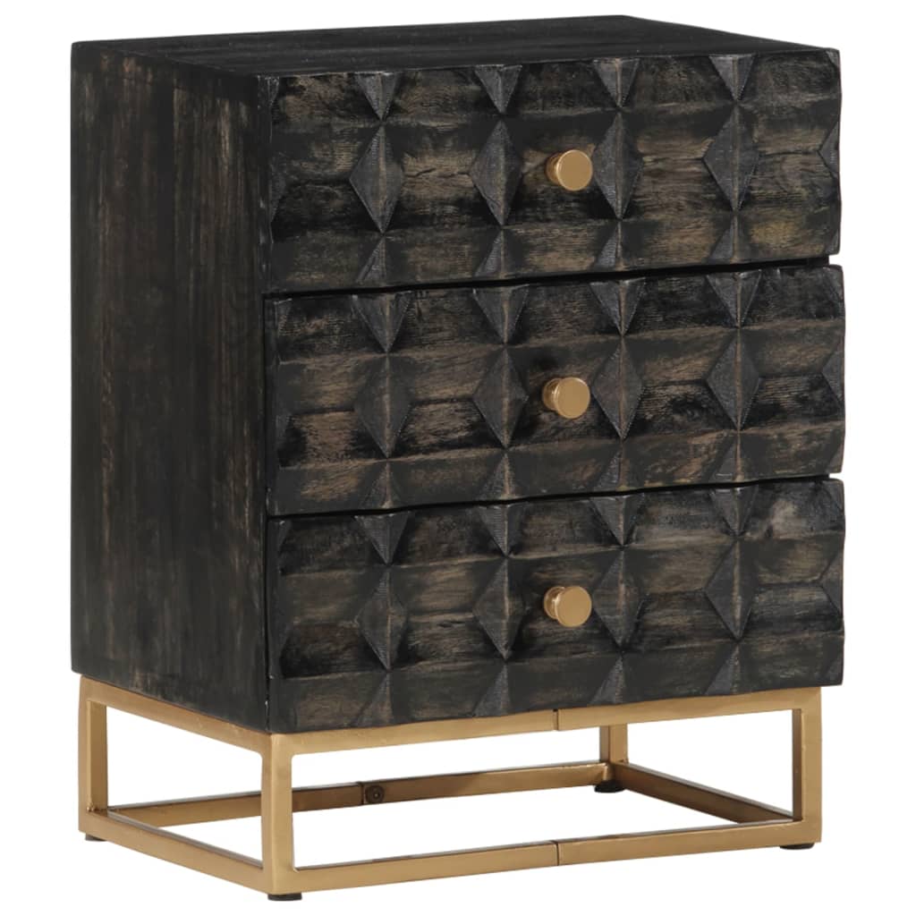 Nachtkastje 40x29x50 cm massief mangohout Nachtkastjes | Creëer jouw Trendy Thuis | Gratis bezorgd & Retour | Trendy.nl