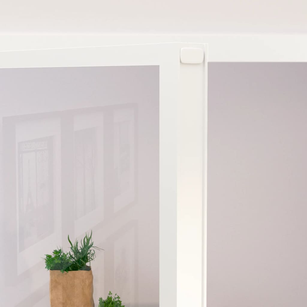 Binnendeur 102x201,5 cm gehard glas en aluminium smal wit Voordeuren | Creëer jouw Trendy Thuis | Gratis bezorgd & Retour | Trendy.nl