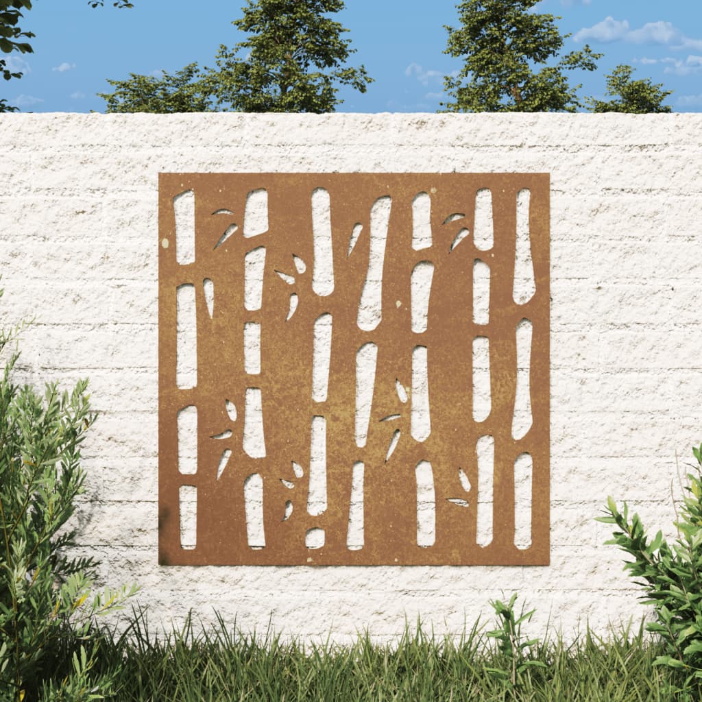 Wanddecoratie tuin bamboe-ontwerp 55x55 cm cortenstaal Posters, prenten & kunstwerken | Creëer jouw Trendy Thuis | Gratis bezorgd & Retour | Trendy.nl