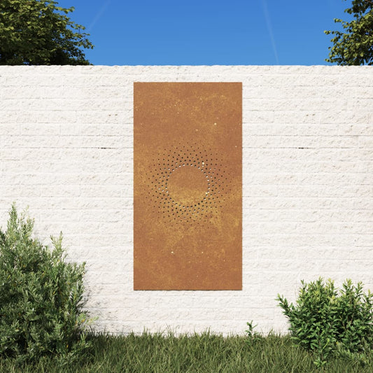 Wanddecoratie tuin zonontwerp 105x55 cm cortenstaal