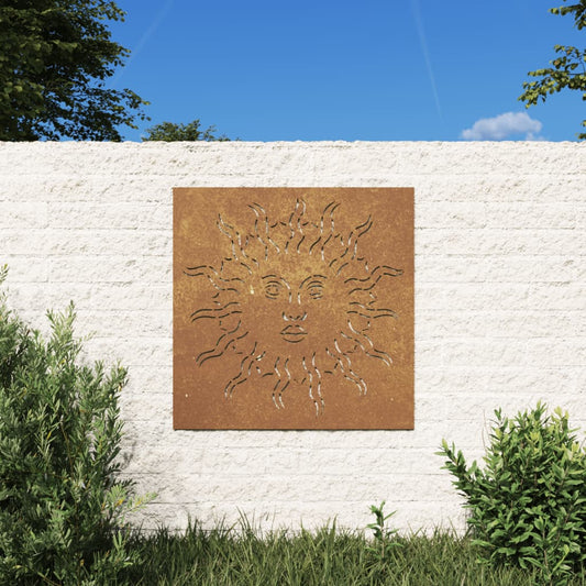 Wanddecoratie tuin zonontwerp 55x55 cm cortenstaal Posters, prenten & kunstwerken | Creëer jouw Trendy Thuis | Gratis bezorgd & Retour | Trendy.nl