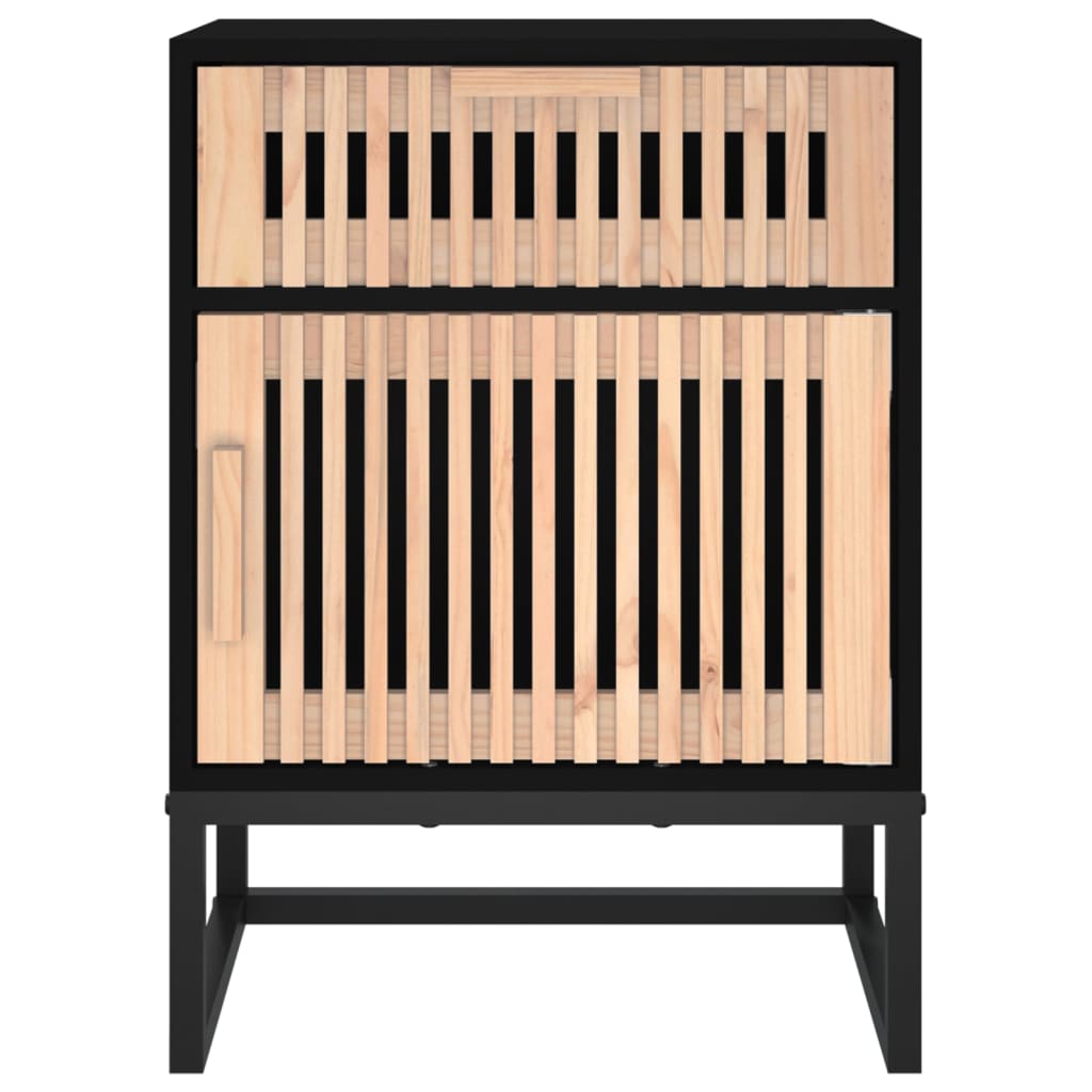 Nachtkastjes 2 st 40x30x55,5 cm bewerkt hout en ijzer zwart Nachtkastjes | Creëer jouw Trendy Thuis | Gratis bezorgd & Retour | Trendy.nl