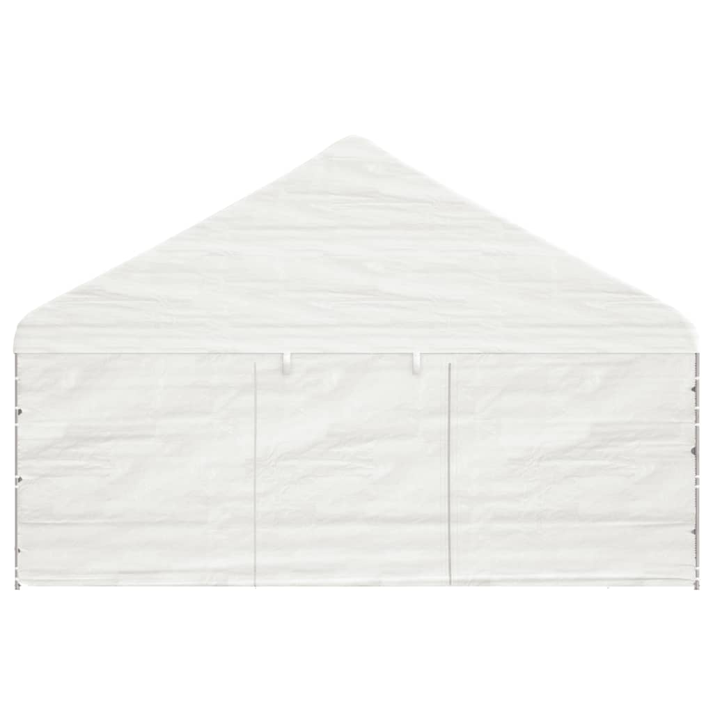 Prieel met dak 5,88x2,23x3,75 m polyetheen wit Partytenten & prieëlen | Creëer jouw Trendy Thuis | Gratis bezorgd & Retour | Trendy.nl
