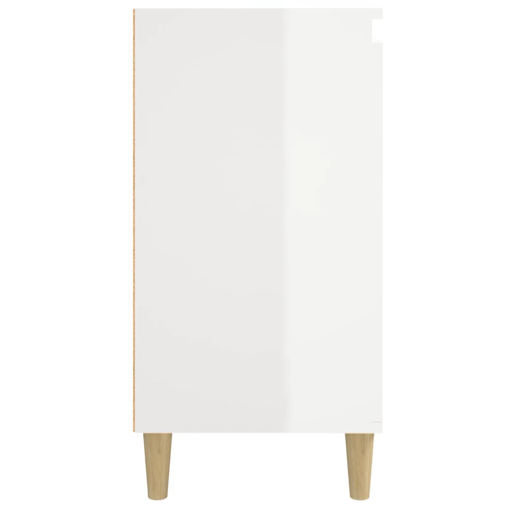 Nachtkastje 40x35x70 cm bewerkt hout hoogglans wit Nachtkastjes | Creëer jouw Trendy Thuis | Gratis bezorgd & Retour | Trendy.nl