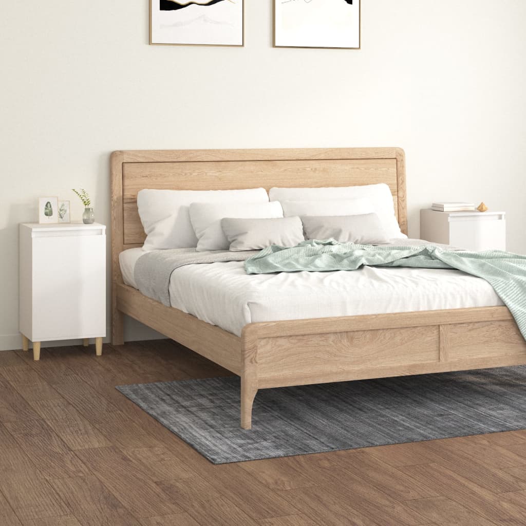 Nachtkastjes 2 st 40x35x70 cm bewerkt hout hoogglans wit Nachtkastjes | Creëer jouw Trendy Thuis | Gratis bezorgd & Retour | Trendy.nl