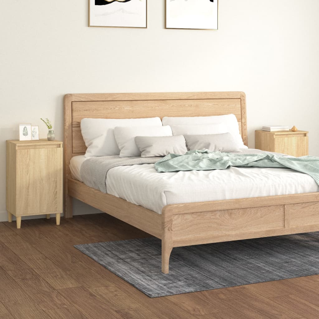 Nachtkastjes 2 st 40x35x70 cm bewerkt hout sonoma eikenkleurig Nachtkastjes | Creëer jouw Trendy Thuis | Gratis bezorgd & Retour | Trendy.nl