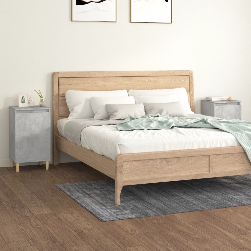 Nachtkastjes 2 st 40x35x70 cm bewerkt hout betongrijs Nachtkastjes | Creëer jouw Trendy Thuis | Gratis bezorgd & Retour | Trendy.nl