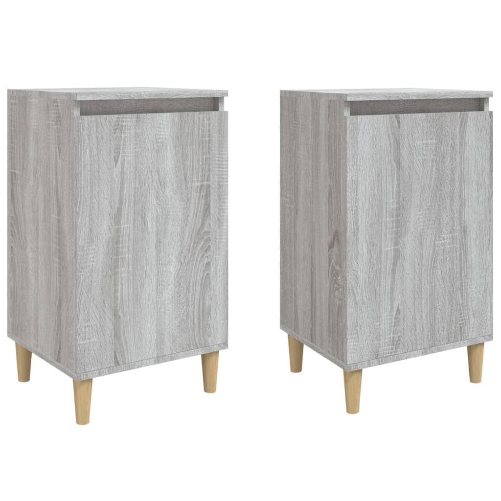 Nachtkastjes 2 st 40x35x70 cm bewerkt hout grijs sonoma eiken Nachtkastjes | Creëer jouw Trendy Thuis | Gratis bezorgd & Retour | Trendy.nl