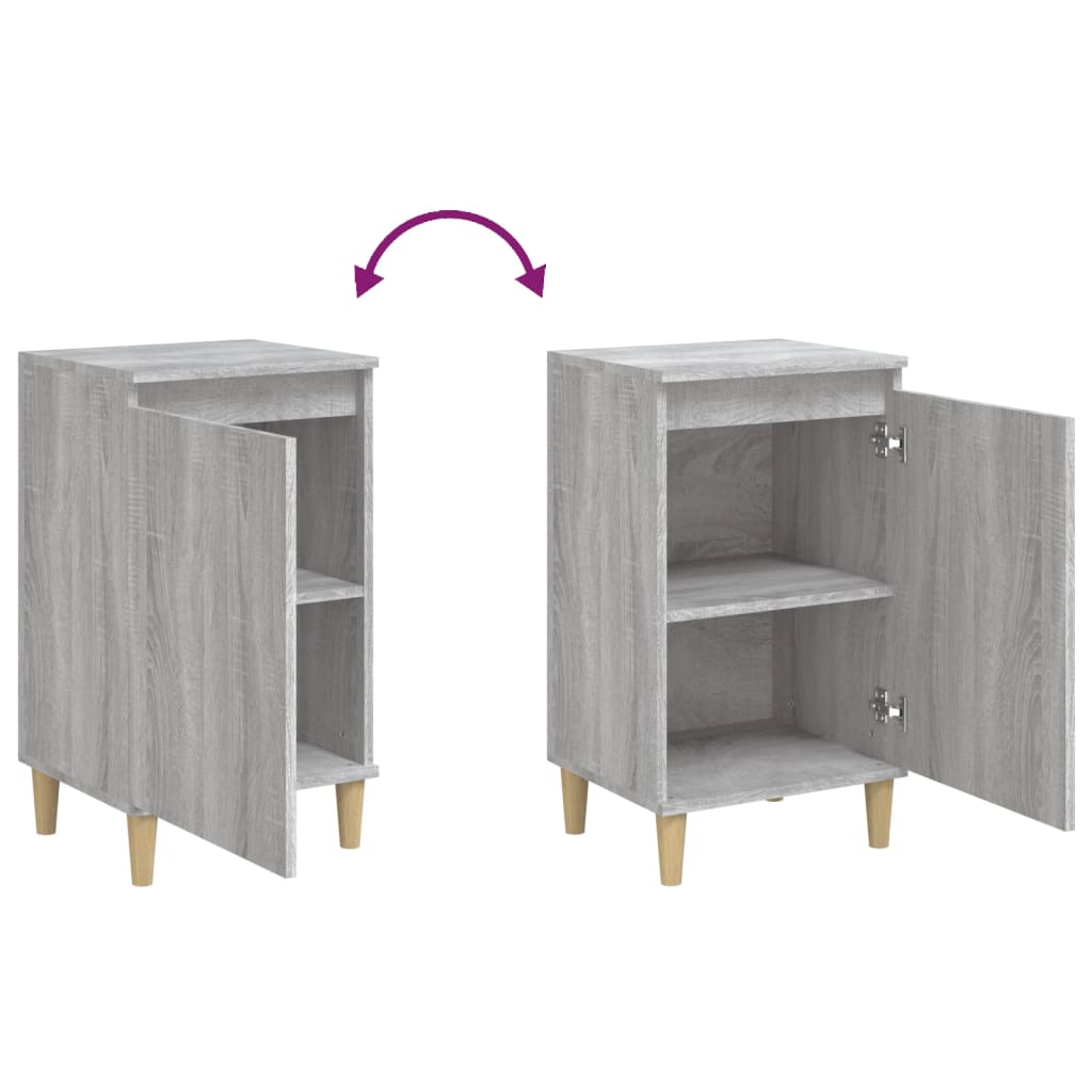 Nachtkastjes 2 st 40x35x70 cm bewerkt hout grijs sonoma eiken Nachtkastjes | Creëer jouw Trendy Thuis | Gratis bezorgd & Retour | Trendy.nl