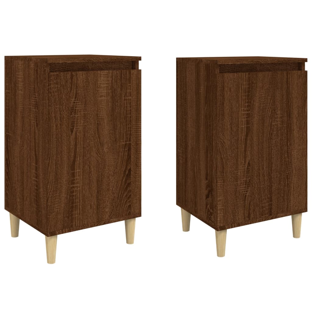 Nachtkastjes 2 st 40x35x70 cm bewerkt hout bruin eikenkleur Nachtkastjes | Creëer jouw Trendy Thuis | Gratis bezorgd & Retour | Trendy.nl