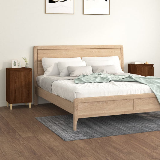 Nachtkastjes 2 st 40x35x70 cm bewerkt hout bruin eikenkleur Nachtkastjes | Creëer jouw Trendy Thuis | Gratis bezorgd & Retour | Trendy.nl